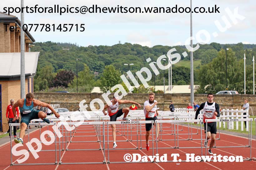 Senior mens 110 metres hurdles, EAP International Combined Events, Hexham Northumberland. Photo: David T. Hewitson/Sports for All Pics